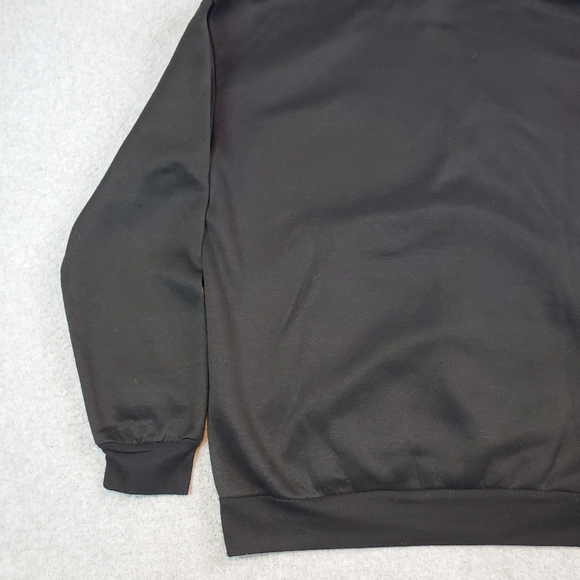 Stussy Hoodie Sweatshirt Men's Size Med Black Long Sleeve Pullover Center Logo - Picture 8 of 11